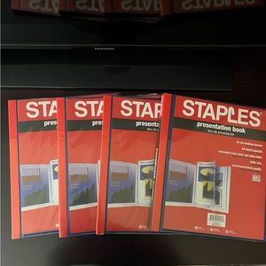 Staple’s presentation books.(4 books total)